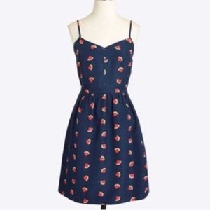 Navy watermelon J. Crew pocket dress